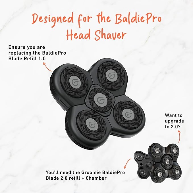 Groomie BaldiePro Blade Refill 1.0 Replacement Head for Head Shaver