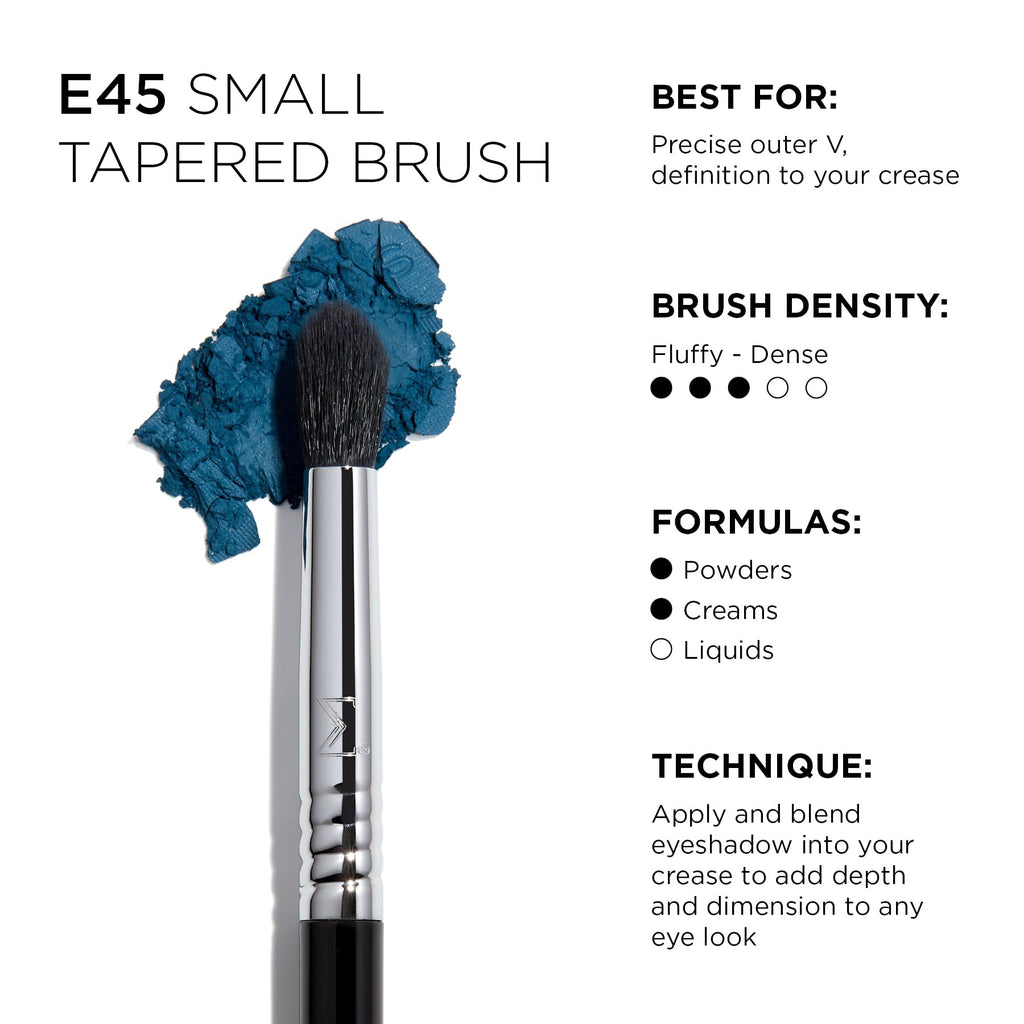 Sigma Beauty E45 Small Tapered Blending Brush - Crease Eyeshadow Brush
