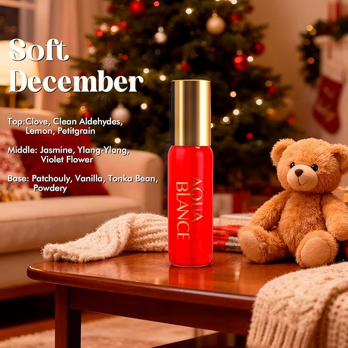 AQUA BLANCE Body Spray for Women, Each 2.1 fl oz/60ml, Travel Size Womens Fragrance Mist, Three Scents - Soft December, Iced Bloom, Café Noël