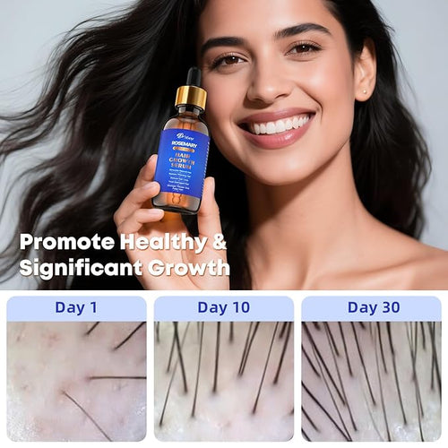 100% Natural Hair Oil with Rosemary & Saw Palmetto, Nourishing Treatment for Dry Damaged Hair, Smooth Frizz & Strengthen Strands for Silky Soft Shine