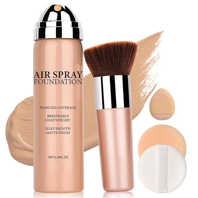 QIUFSSE Air Brush Makeup Foundation for Older Women (06 Light Medium)