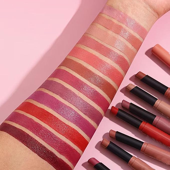 TWLBXMG Matte Lipstick Single Long Lasting Waterproof Velvet Lipsticks High Pigment Non-Stick Cup Not Fade Lipstick for Women，Quick Makeup Lightweight Portable 06