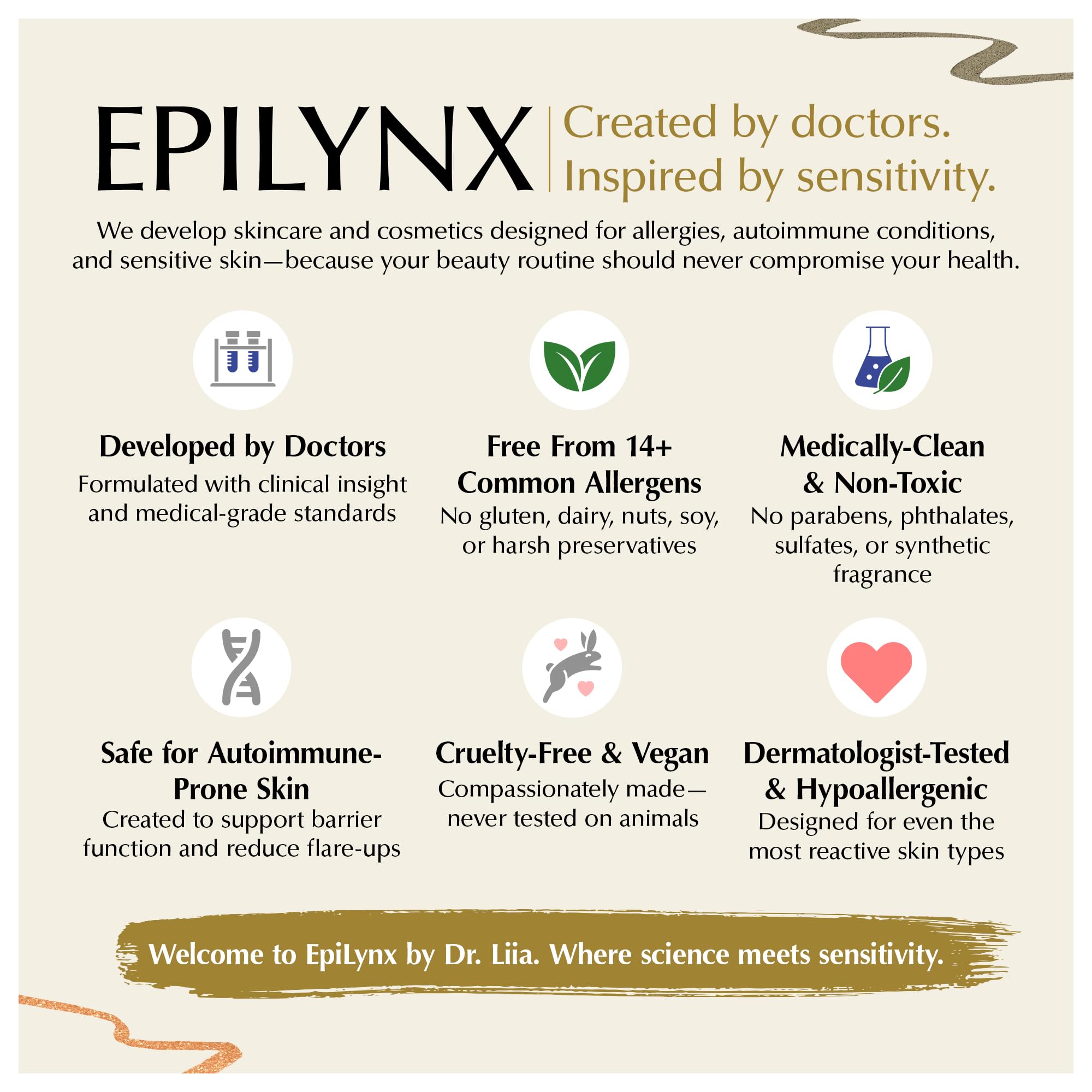 EPILYNX Liquid Eyeliner, Waterproof Hypoallergenic Vegan, Black, 2mL