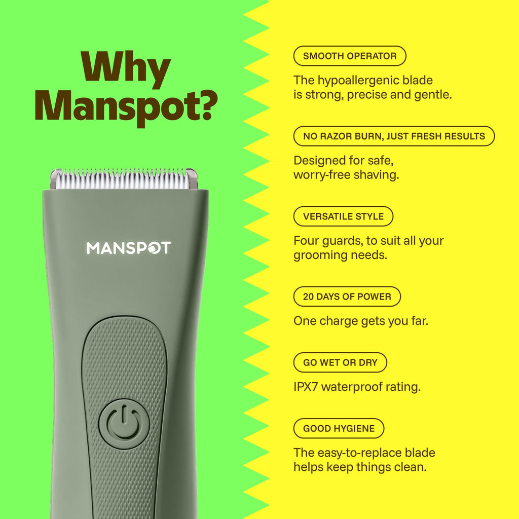 MANSPOT Manscape Groin & Body Hair Trimmer for Men & Women