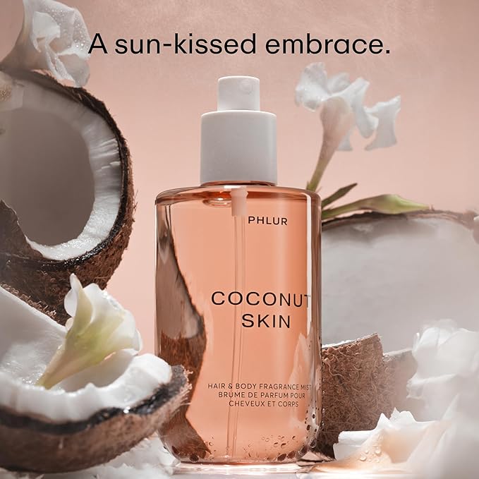 PHLUR Coconut Skin Body Mist, 8 Fl Oz – Hair and Body Perfume for Women