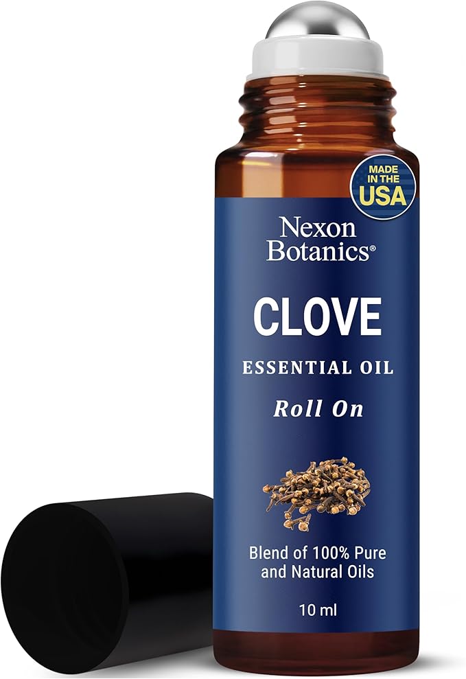 Clove Essential Oil Roll-On 10 ml for Skin, Teeth, Gums, and Aromatherapy