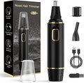 XOOMRSCP Nose Hair Trimmers for Men，Rechargeable Hair Trimmer 2 in 1 Painless Multifunctional Ear and Nose Hair Trimmer with IPX7 Waterproof Dual Edge Blades (Black)