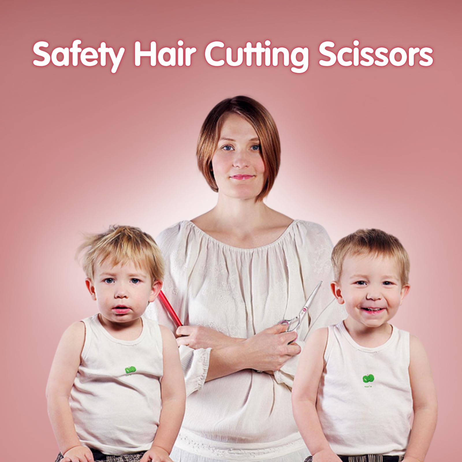Safety Round Tip Toddler Haircut Scissors Kit - Stainless Steel 11-Piece Hair Clippers for Kids, Men, Women & Salon Use - Professional Barber Grooming Shears with Thinning & Layering Tools