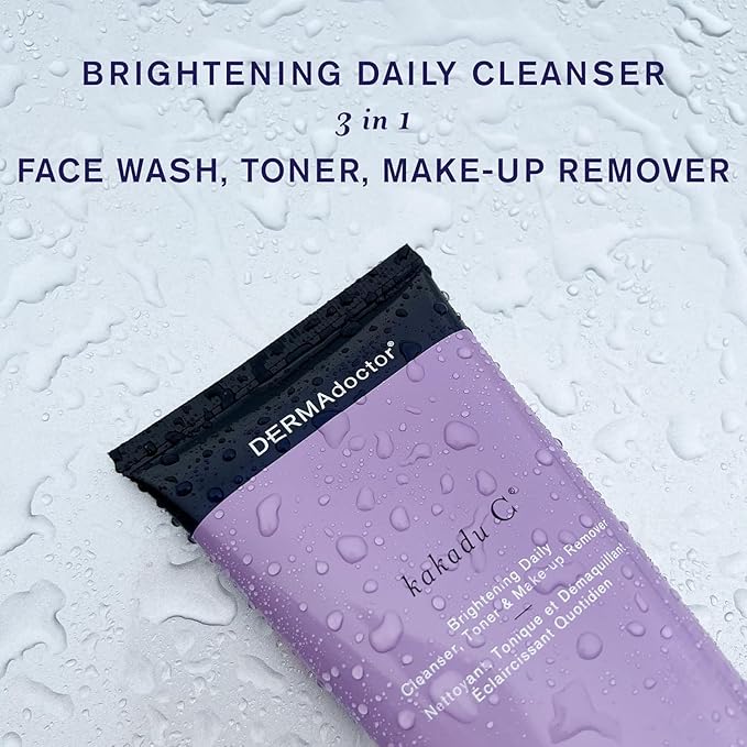 DERMAdoctor Vitamin C Face Wash, 3-in-1 Cleanser, Kakadu Plum, 2.37 oz
