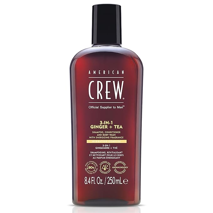 American Crew 3-in-1 Shampoo & Body Wash, Ginger & Tea, 8.4 fl oz