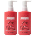Dabble & Dollop Strawberry Kids 3-in-1 Body Wash, Shampoo & Bubble Bath – Tear-Free, Gentle, Natural-Origin, Hypoallergenic and Safe for Sensitive Skin (10 fl oz, Pack of 2)