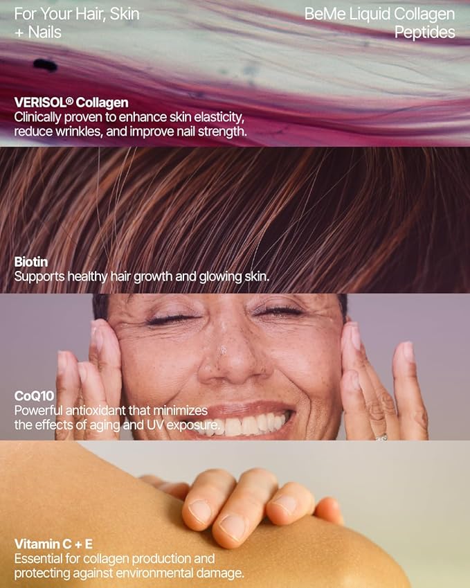 BeMe Glow – VERISOL Marine Collagen, Skin, Hair & Nails, Mixed Berry