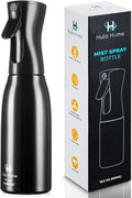 Hula Home Spray Bottle for Hair (20oz/590ml) - Continuous Ultra Fine Mist Sprayer – For Hairstyling, Cleaning, Salons, Plants, Essential Oil & More - Black