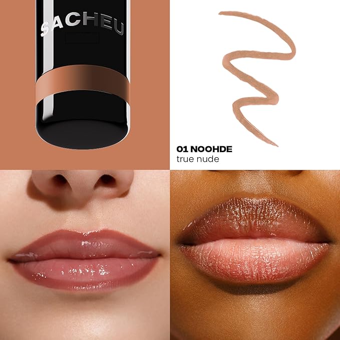 Sacheu Lip Liner STAY-N Peel Off Lip Stain, Longwear, nOOHde
