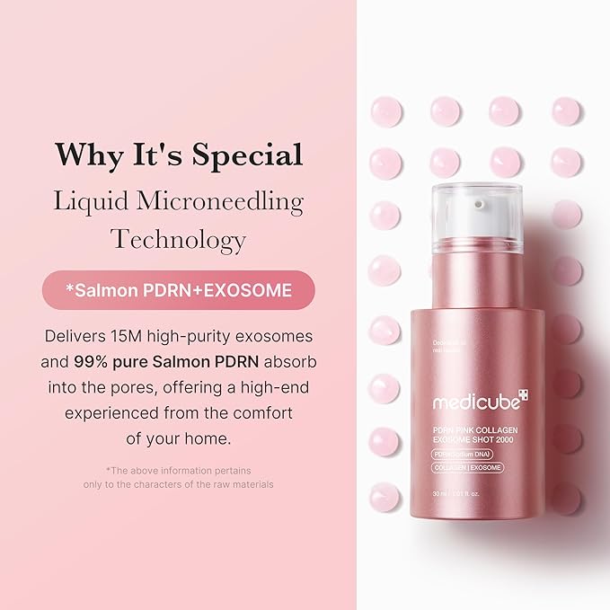 medicube Exosome Shot PDRN Pink Collagen 2,000 PPM Spicule Facial Serum