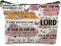 RYYCDOI Bible Christian Makeup Bag, Scripture Cosmetic Leather Bag Pouch, Christian Gifts for Women Faith, Bible Verse Gifts, Religious Christian Gifts for Women(PU)