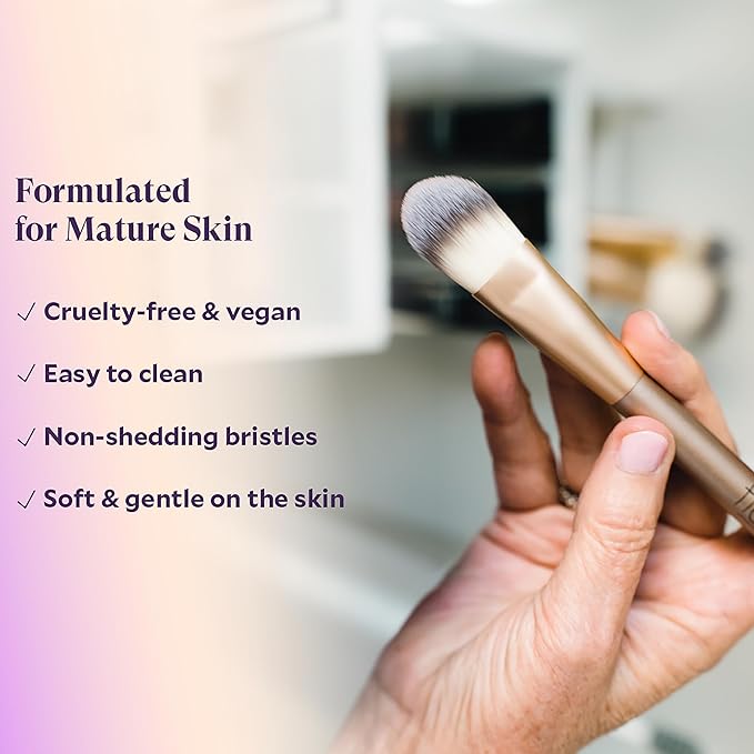 Contoured Concealer Brush for Eyes & Nose – Precise Blending Makeup Brush for Flawless Coverage – Soft, Non-Shedding, Cruelty-Free Brush for Spot Concealing & Hard-to-Reach Areas