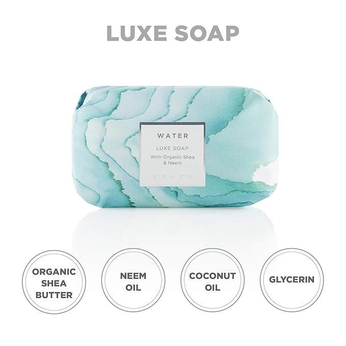 Zents Triple-Milled Luxe Bar Soap (Water Fragrance) 5.7 oz