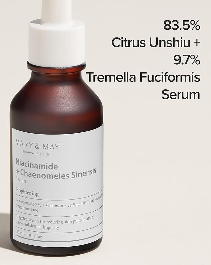 Mary&May Niacinamide 2% + Quince 93% Face Serum, Minimalist 1.01 fl.oz