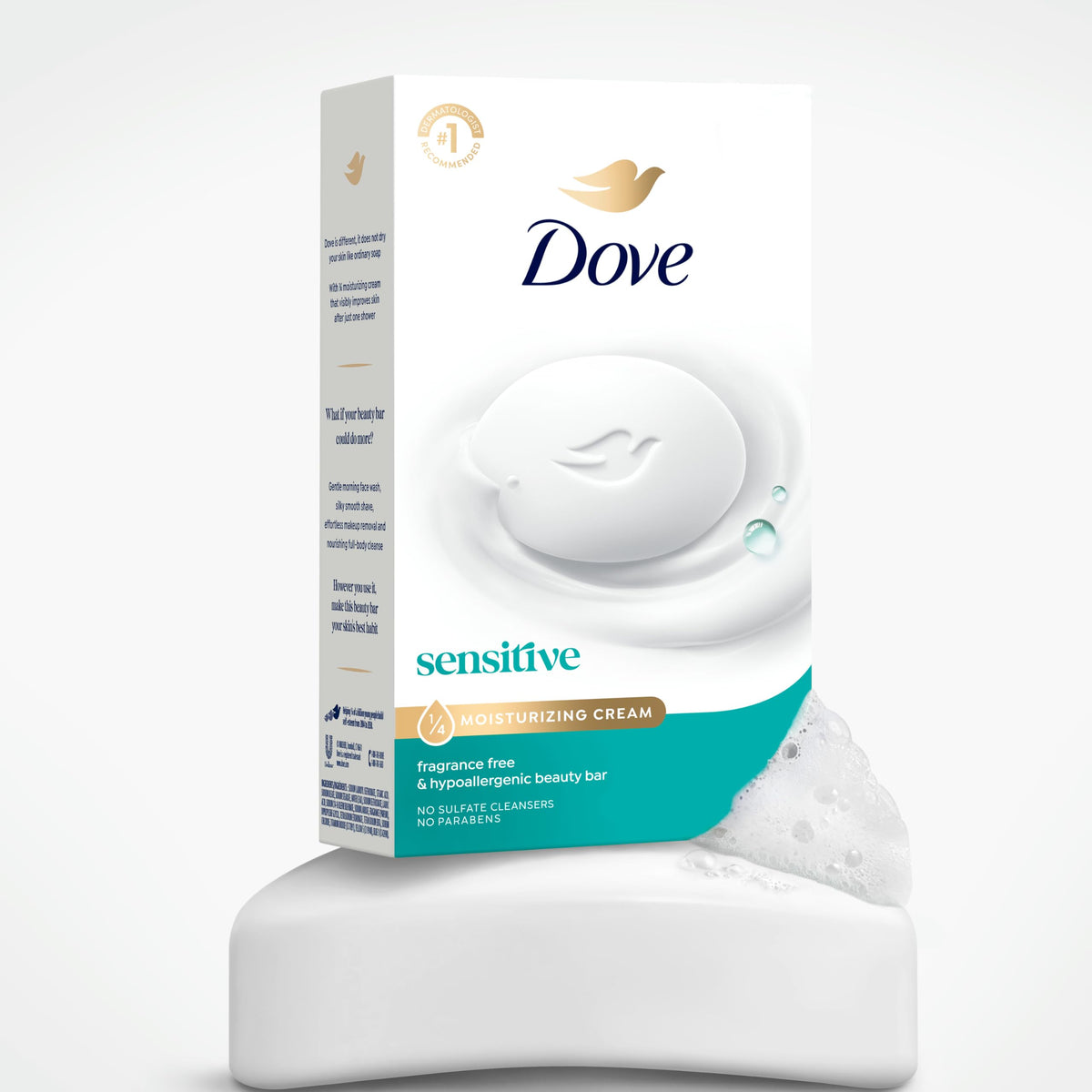 Dove Beauty Bar Soap Sensitive, 3.75 oz 6 Bars
