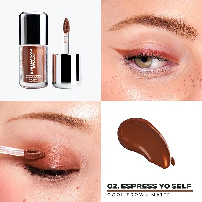 Sacheu Liquid Eyeshadow STAY-N, Buildable & Blendable, Espress Yo Self