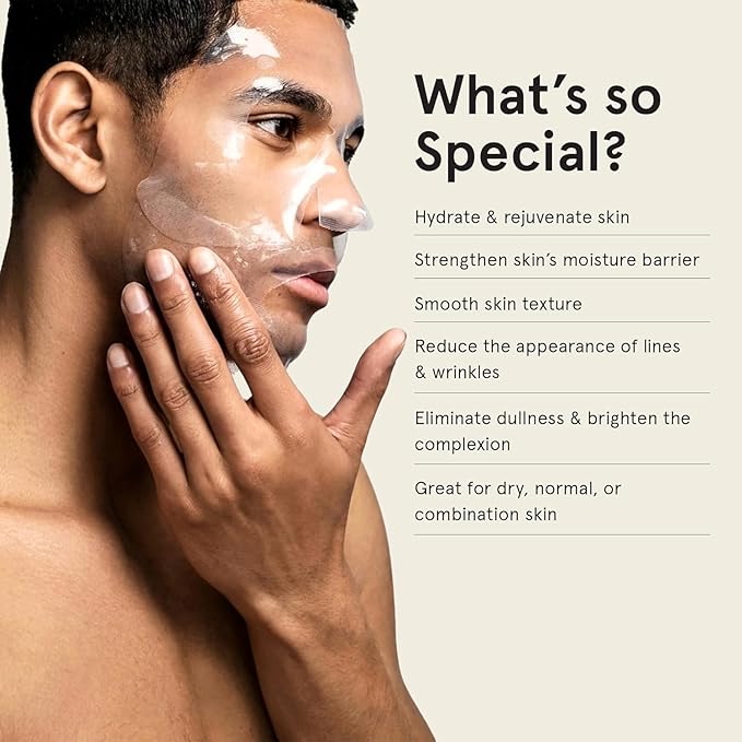 JAXON LANE Bro Mask Korean Face Mask for Men, Hydrogel Masks, 4 x 4 Pack