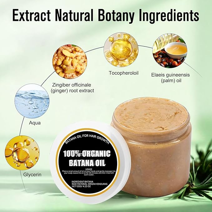 Divine Vitals Batana Oil for Hair, Adds Texture & Shine, For Men and Women (2pcs)