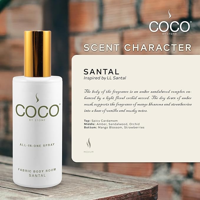 COCO by Stone 5oz All-in-One Spray Santal Fabric & Room Spray