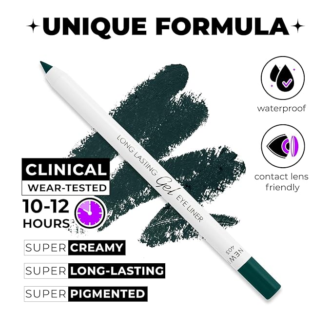 Lamel No Smudge Waterproof Gel Eyeliner Pencil – Emerald Green