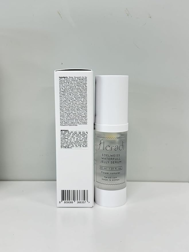 Fleradi Edelweiss Essence: 30% Flower Extract Jelly Serum - Non-Sticky Hydration, Crafted by Renowned Korean Skincare Experts