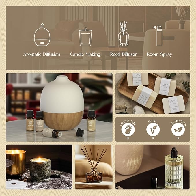 ARVIDSSON Hotel Diffuser Oil Gift Set, Hotel Essential Oils for Diffuser