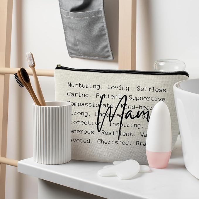 RYYCDOI Mama Makeup Bag, Mother's Gifts for Mama, Mama Mom Gifts from Daughters Sons, Mama Makeup Bag Cosmetic Pouch