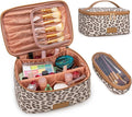 Wrangler Travel Makeup Bag 2pcs Set Cosmetic Bag with Makeup Brush Holder