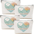 DHKG 4pcs Camping Gifts for Women Makeup Bag, Travel Essential Cosmetic Bag