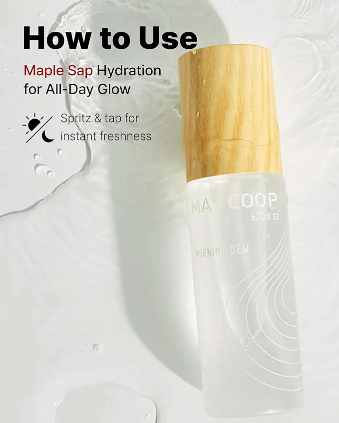 MAY COOP Raw Morning Dew Face Mist | Korean Hydrating Mist with Maple Water & Hyaluronic Acid, Lightweight Facial Spray for Refreshing Daily Care, Suitable for Sensitive Skin, 2.71 fl oz