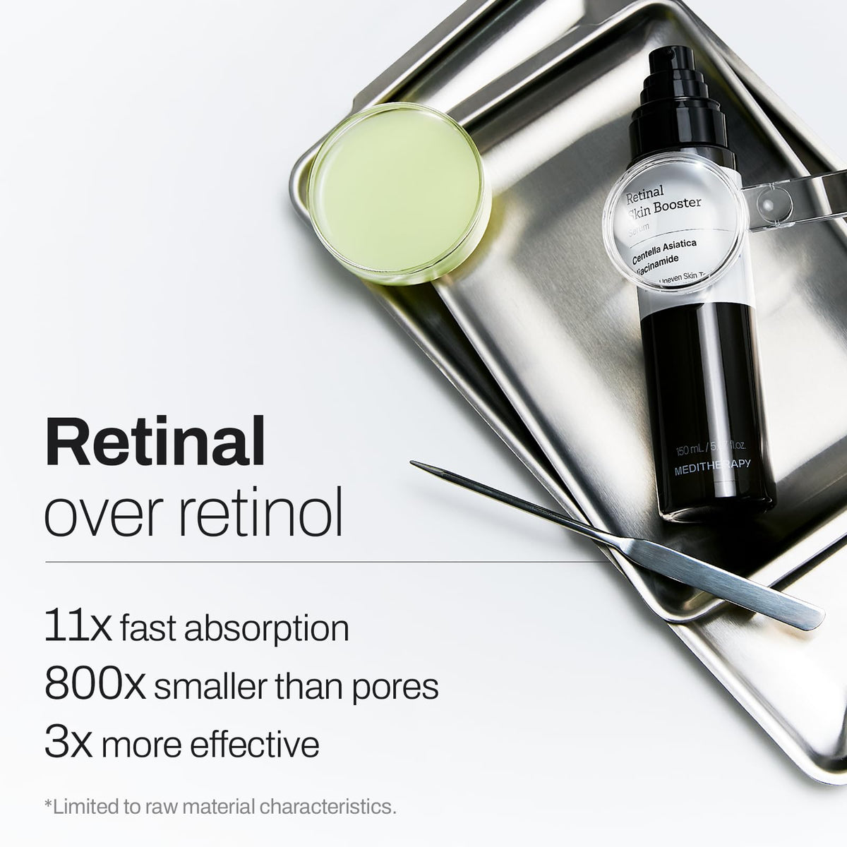 MEDITHERAPY Retinal Skin Booster Serum 5.07 fl oz | Retinaldehyde, Niacinamide, Cica | Korean Hydrating Face & Body Serum for Dull, Uneven Skin, All Skin Types, K-Beauty