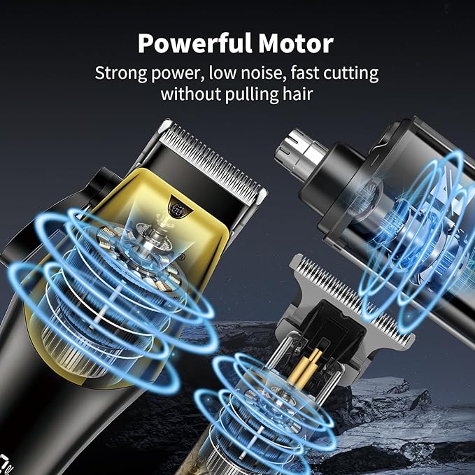 HIENA PRO Hair Clippers for Men, Cordless 3-in-1 Trimmer Grooming Kit