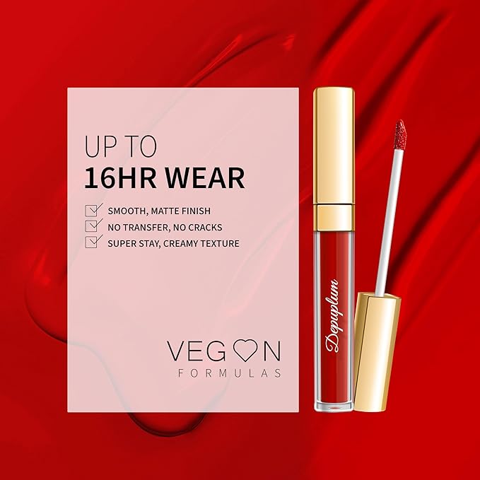 Depuplum Red Lipstick Matte for Women Colorstay Long Lasting Lipsticks