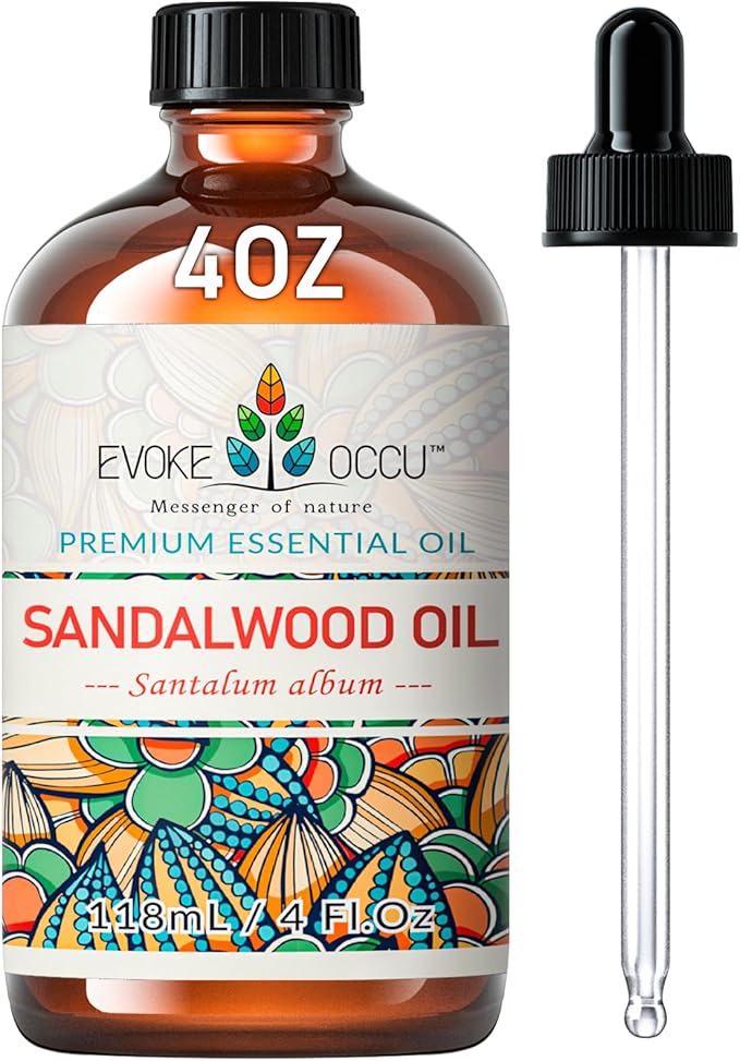 EVOKE OCCU Sandalwood Essential Oil for Skin Care, Diffuser & Candle Making