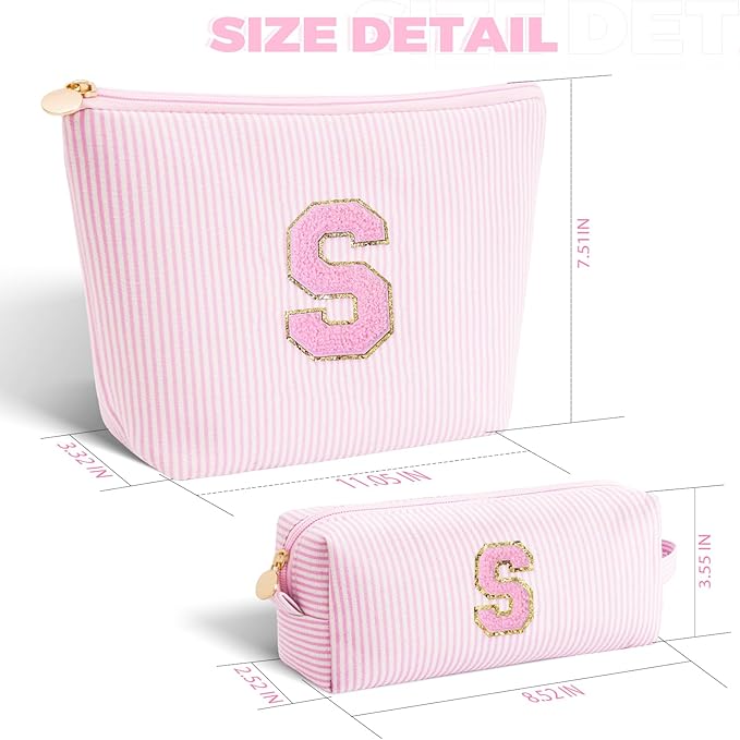 Btffitting Gifts for Teen Girls Women - Birthday Gifts for 10 11 12 13 14 15 16 17 18 Years Old Girl,Makeup Bag Cosmetic Bag,Teacher Gift Trendy Stuff Toiletry Bag - Pink,S