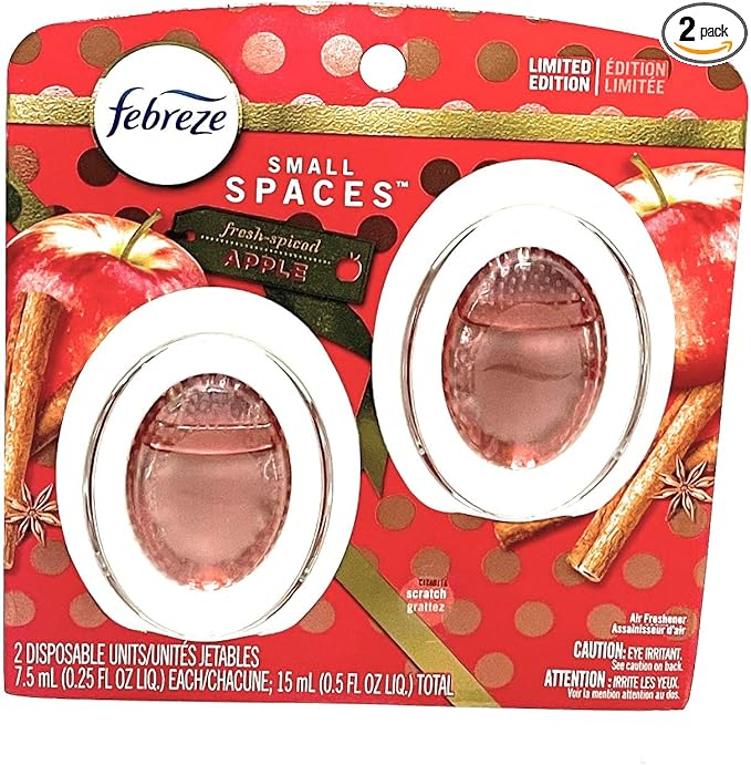 Febreze Small Spaces Air Freshener, Odor-Fighting, Plug In Alternative, Air Fresheners for Home and Bathroom and Kitchen, Closet Air Fresheners