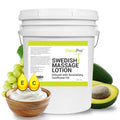 Swedish Massage Lotion by TheraPro - 5 Gallon - Unscented, Water Dispersible - Swedish Deep Tissue Massage Lotion for Massage Therapy - Smooth Glide No Sticky Residue