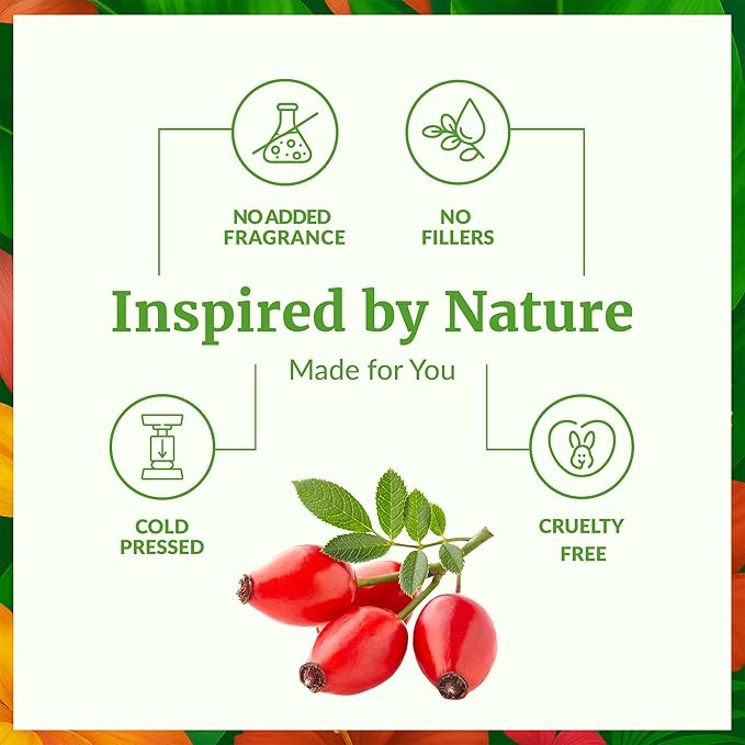 SVA Rosehip Seed Oil 4 Fl Oz - for Face, Skin Care, Hair Care, Scalp Massage & Body Massage – Carrier Oil with Dropper