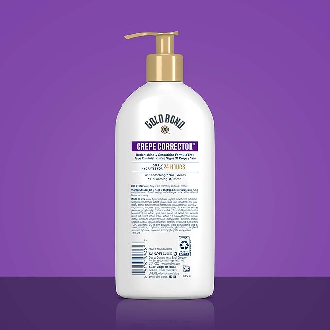 Gold Bond Age Renew Crepe Corrector Body Lotion, Replenishing & Smoothing Formula, Gold Bond Crepe Corrector Body Lotion, 14 oz