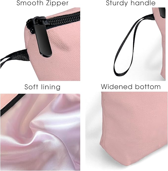 Happy Birthday Friendship Bridesmaid Team Gifts for Employees Women Mom Aunt Daughter Teenage Girl Personalized Make up Cosmetic Bag Travel with Mirror Mothers Day Christmas Graduation L