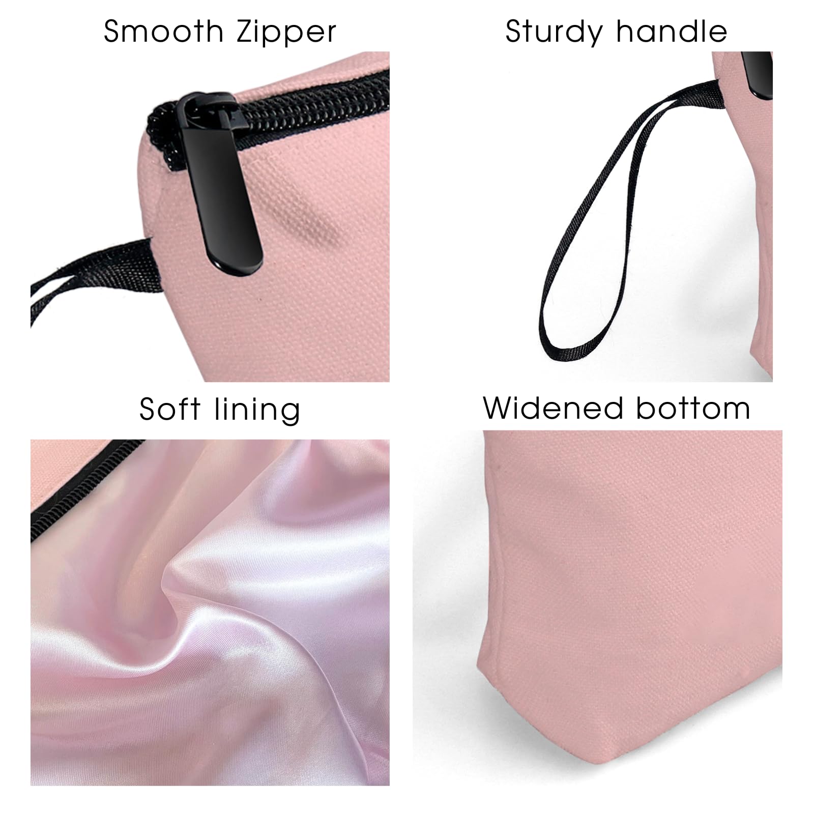 SEAMOON Birthday Inspirational Bridesmaid Proposal Team Small Gifts for Women Mom Aunt Teacher Sister Coworkers Makeup Cosmetic Bag Travel with Mirror Mothers Day Christmas Graduation P