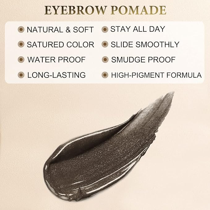 LAVONE Eyebrow Pen Kit,Waterproof Brow Pencil,Pomade,Eyeliner, Medium Brown