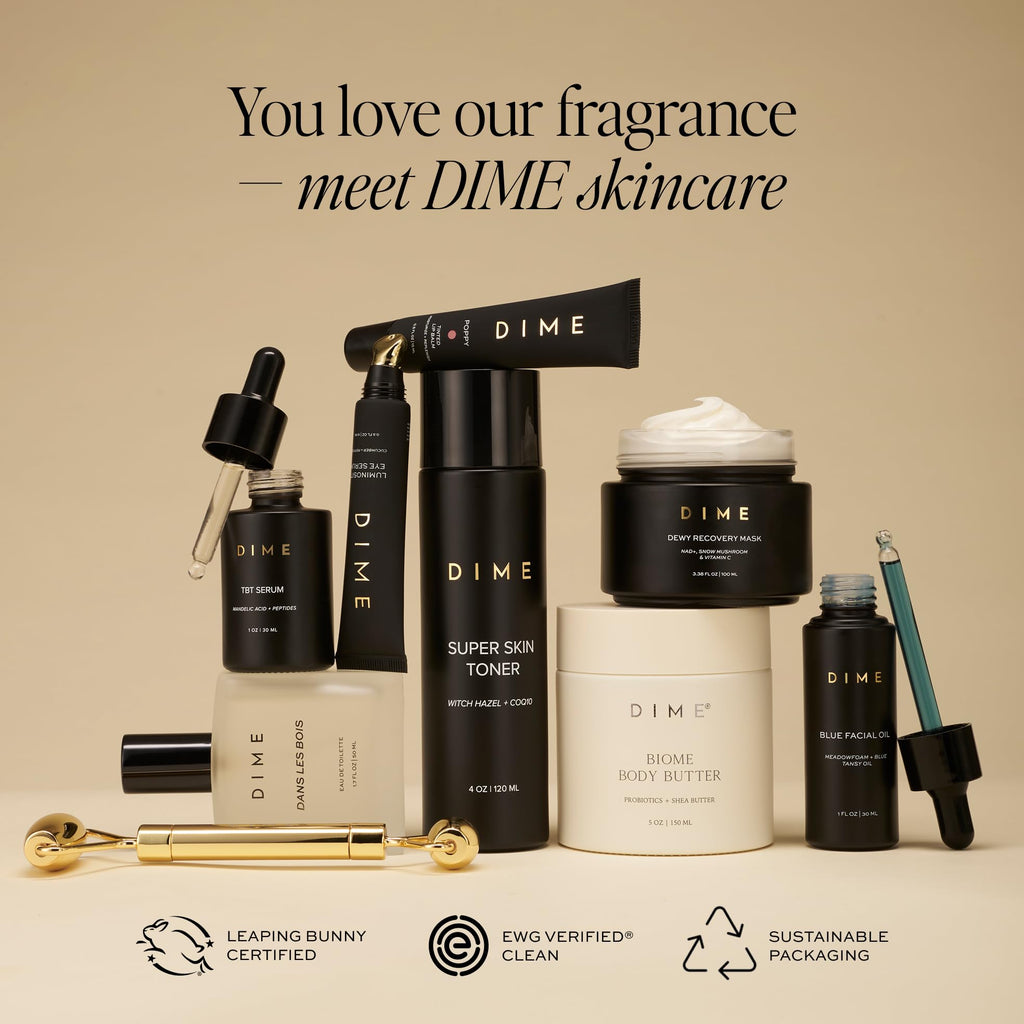 DIME Beauty Perfume Sampler Kit - Set of 5 Travel Size Perfumes for Women, Clean Fragrance Discovery Set, Eau de Toilette with Organic Sugar Cane Alcohol, Vegan, 5 x 2 ml