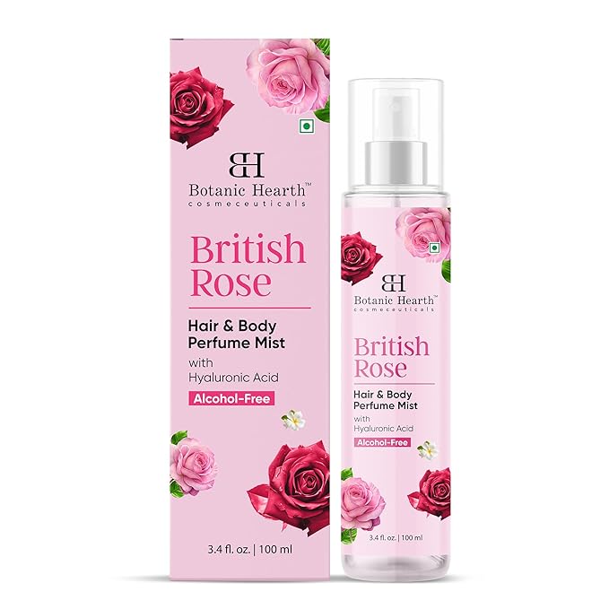 Botanic Hearth British Rose Hair Perfume & Body Mist- 3.4 Fl oz