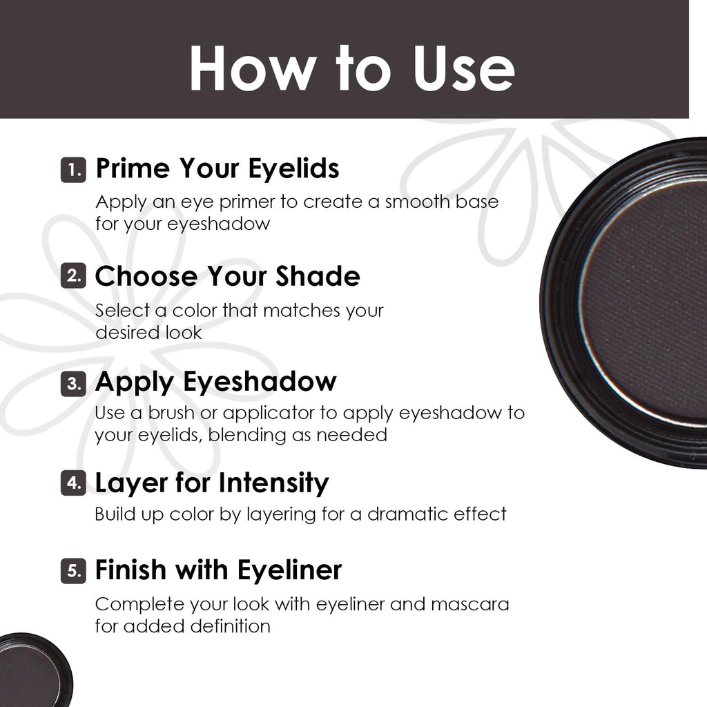 Vera Moore Eyeshadow, Highly Pigmented Eyeshades and Textures, Provide Bold and Lasting Looks, Suitable for Any Event, Easily Blendable Eye Makeup in Multiple Shades. (Noir)